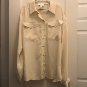 Topshop cream blouse